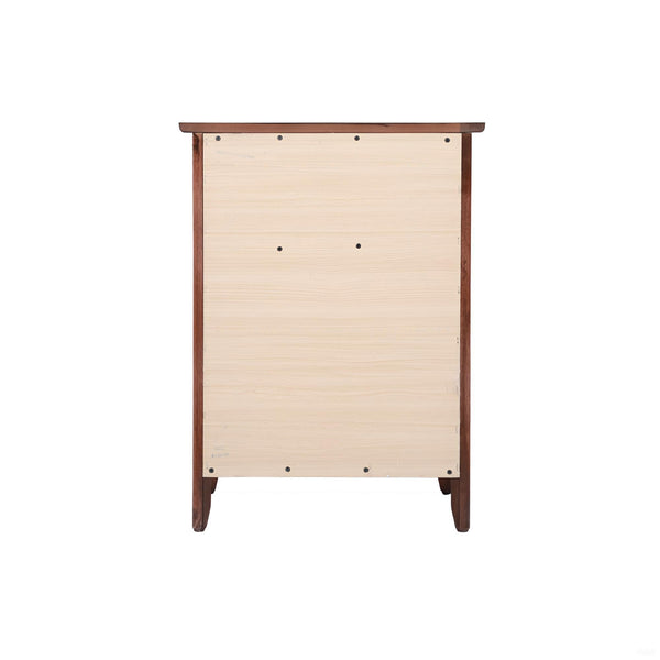 English Elm Transitional Cherry Nightstand with Large Drawer, 25"H x 19"W x 15"D, Durable Particle Board, Rich Finish B078112164