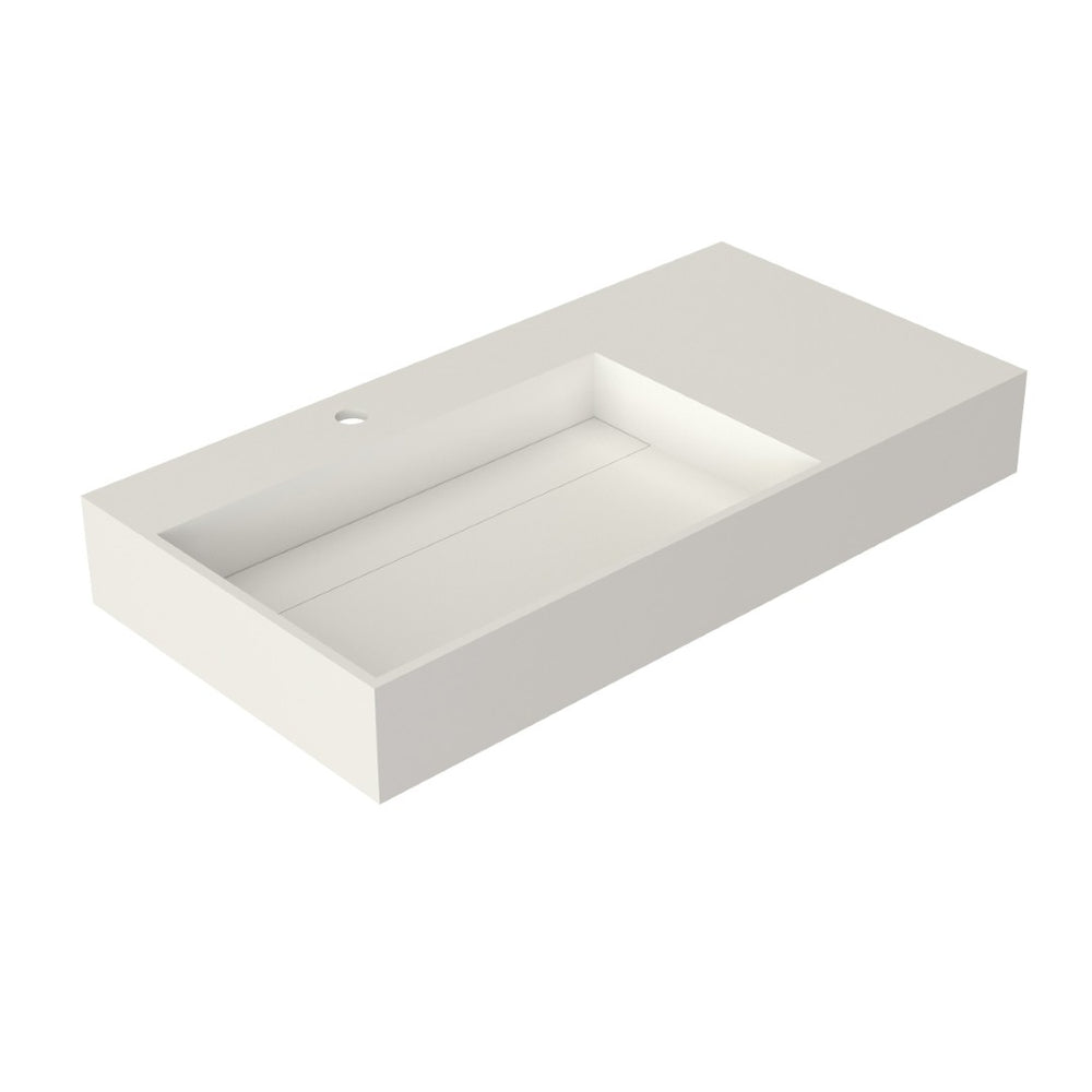English Elm Stone Resin Rectangular Vanity Sink Seamless Basin for Modern Bathroom Countertop T3785P355769