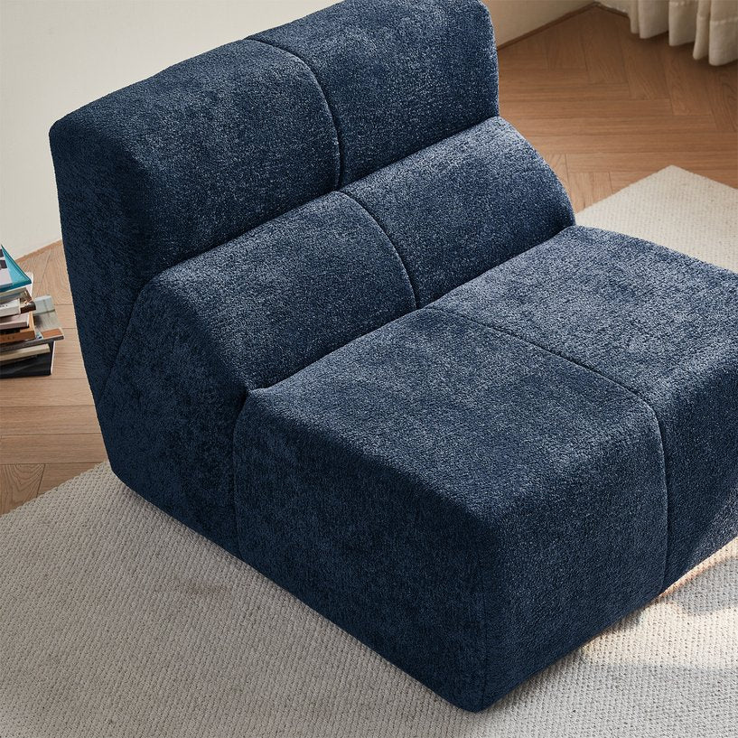 English Elm Luxury Cloud-Soft Velvet Single Sofa Chair — Compressed Foam Comfort, Plush Velvet, Space-Saving Design for Homes W1765P352030