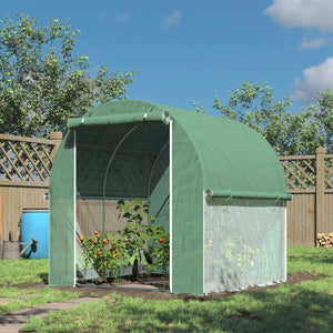 English Elm Outsunny Walk-in Tunnel Greenhouse Steel Frame Pe Cover Uv Protection Season Extender W2225P229101