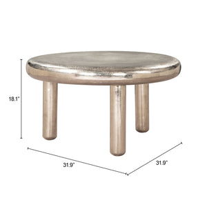 Zuo Modern Arian Coffee Table Silver - Modern Design With Recycled Aluminum, Chic & Versatile For Any Space Silver Recycled Aluminum 110796-zuo-modern
