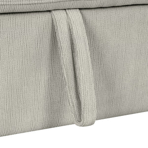 English Elm 86.6" Sectional Sofa L-Shaped Pull-Out Sofa Bed with Ottoman, USB Ports, Cup Holders & Chenille Comfort Grey N719S001560E