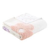 Urban Habitat Kids Gracie Casual Floral Reversible Tufted Chenille Duvet Cover Set UHK12-0229 White/Purple