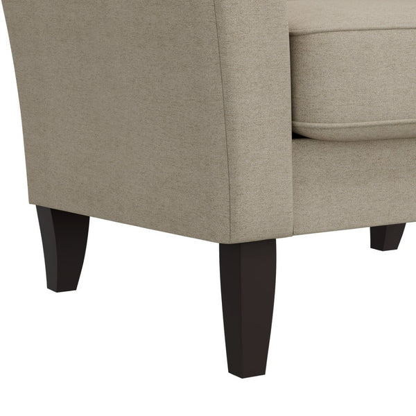English Elm Dorset Barrel Accent Chair Velour Upholstery Solid Legs Compact Living Room Seating Wood B127P495070