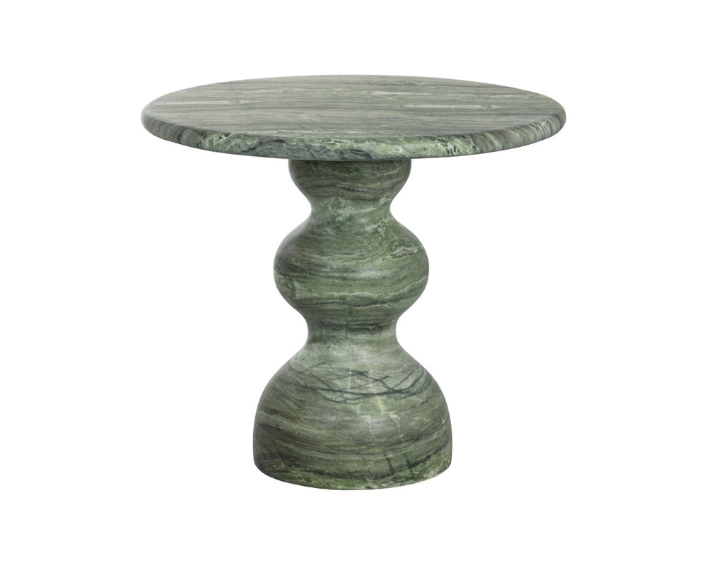 Sunpan RAUL Bistro Table - Elegant Marble-Look Design in Sage - Perfect for Small Spaces & Dining Nooks 112721