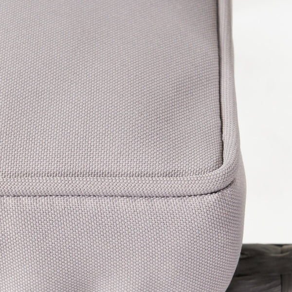 English Elm Christopher Knight Home® - Outdoor PE Rattan Stacking Chairs Set of 4 with Iron Frame, Water-Resistant Silver Cushions, Grey Wicker Stylish Durable Outdoor Seating for Patio N773P291425G