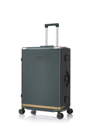 English Elm Luggage Set 3 Piece Polycarbonate Aluminum Frame Hard Shell Travel Suitcases with Lock Green T3292P361539