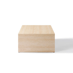 English Elm Inca Genuine Travertine Stone Top Coffee Table Low Modern Living Room Accent B2726P435914