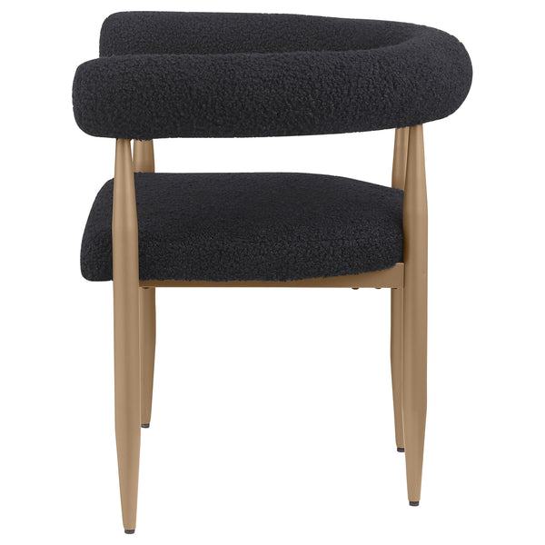 English Elm 2pc Mid-century Dining Side Chairs with Foam Padded Seats and Spindle Back in Neutral Wheat Upholstery Black 55.12 L x 32.68 W x 7.87 H B011P301318