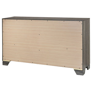 English Elm Funston Brown Oak 6-Drawer Dresser - Stylish Storage Solution For Modern Bedrooms & Decor Accents B062P375572