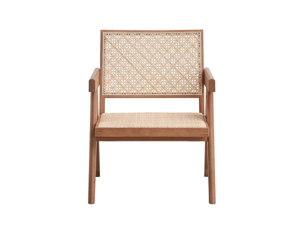 English Elm Velentina Rattan Accent Chair Natural Finish - Breathable Cushion, Lightweight Frame, Rustic-Modern Charm B2726P256306