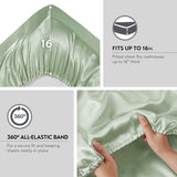 Madison Park Essentials Satin Casual Luxury Sheet Set MPE20-1127 Sage