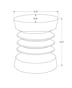 English Elm Accent Table Round Matte Finish Weather Resistant Magnesium Oxide Indoor Outdoor Side B2710P461675