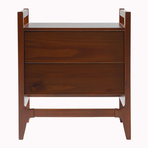 English Elm Walker Edison - Scandi Angle Face Solid Wood Nightstand – Walnut