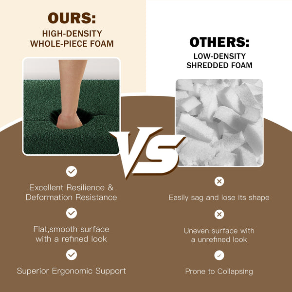 English Elm Modern Full Size Folding Sofa Bed with Teddy Fabric, Foam-Filled 15" Sleeper, 2 Pillows, No Assembly Required Green W1885P272262