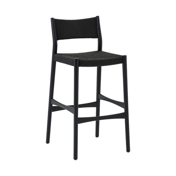 English Elm Erie Woven Paper Cord Rubberwood Counter Stool for Kitchen Island or Home Bar B2736P464816