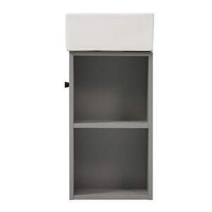 English Elm 21.6" Modern Floating Bathroom Vanity With Ceramic Sink - Stylish Space-Saving Design & Storage N729P170388E