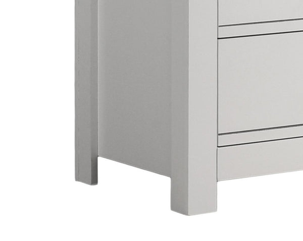 English Elm Federico Wide Six Drawer Dresser Oak Veneer Gray Finish with Matte Black Hardware B2749P413329