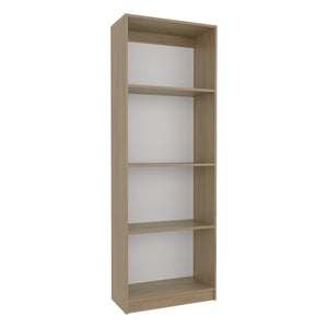English Elm Home 5-Shelf Bookcase Modern Vertical Display Unit in Natural Oak Finish — Space-Saving, Sturdy MDF Storage for Books & Decor B200P335314
