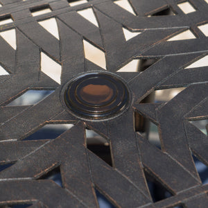 English Elm Christopher Knight Home® - AUSTIN 37" Square Table Copper Aluminum 37x37x30in Rust-Resistant Lightweight Outdoor Dining Table 60094.00SCOP