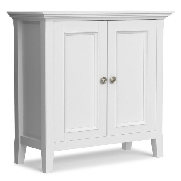 English Elm Amherst Solid Pine Storage Cabinet French Finish Transitional Style for Entryway or Living Room White B136P436046