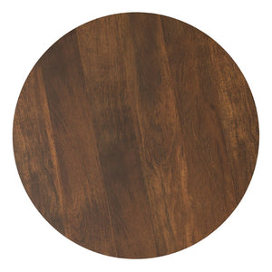 English Elm Millbury Solid Mango Wood Side Table Walnut Finish Farmhouse Accent for Any Room B136P419856