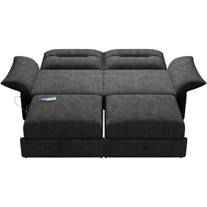 English Elm This Fleece Convertible Sleeper Sofa Unfolds Into a Full Bed for Guest Rooms Grey W3820S00040