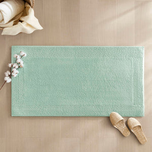 English Elm 1 Heavyweight Cotton Tufted Bath Rug Reversible Spa Grade Absorbent Floor Mat Green B035P319563