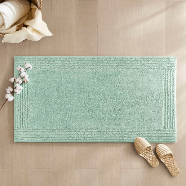 English Elm 1 Heavyweight Cotton Tufted Bath Rug Reversible Spa Grade Absorbent Floor Mat Green B035P319563