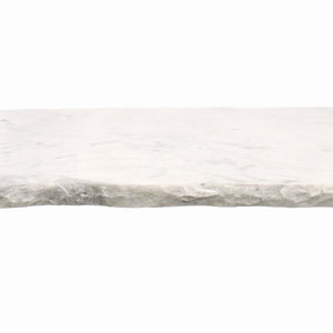 Pasargad Home Vasto Marble Console Table With Brushed Gold Stainless Steel Legs - Unique Design Accent White Stainless Steel Psaf-143