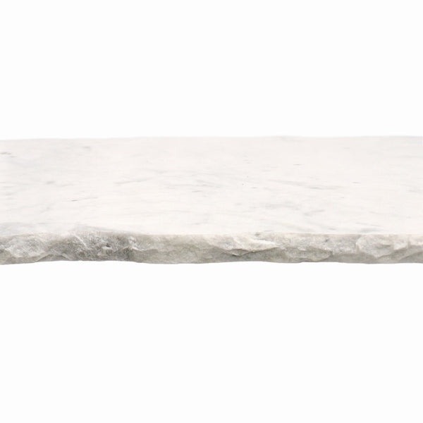 Pasargad Home Vasto Marble Console Table With Brushed Gold Stainless Steel Legs - Unique Design Accent White Stainless Steel Psaf-143