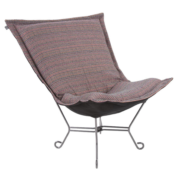 Howard Elliott Scroll Puff Chair - Luxurious High Pile Faux Fur Comfort For Any Room, Removable Cushions Included   500-1088-howard-elliott