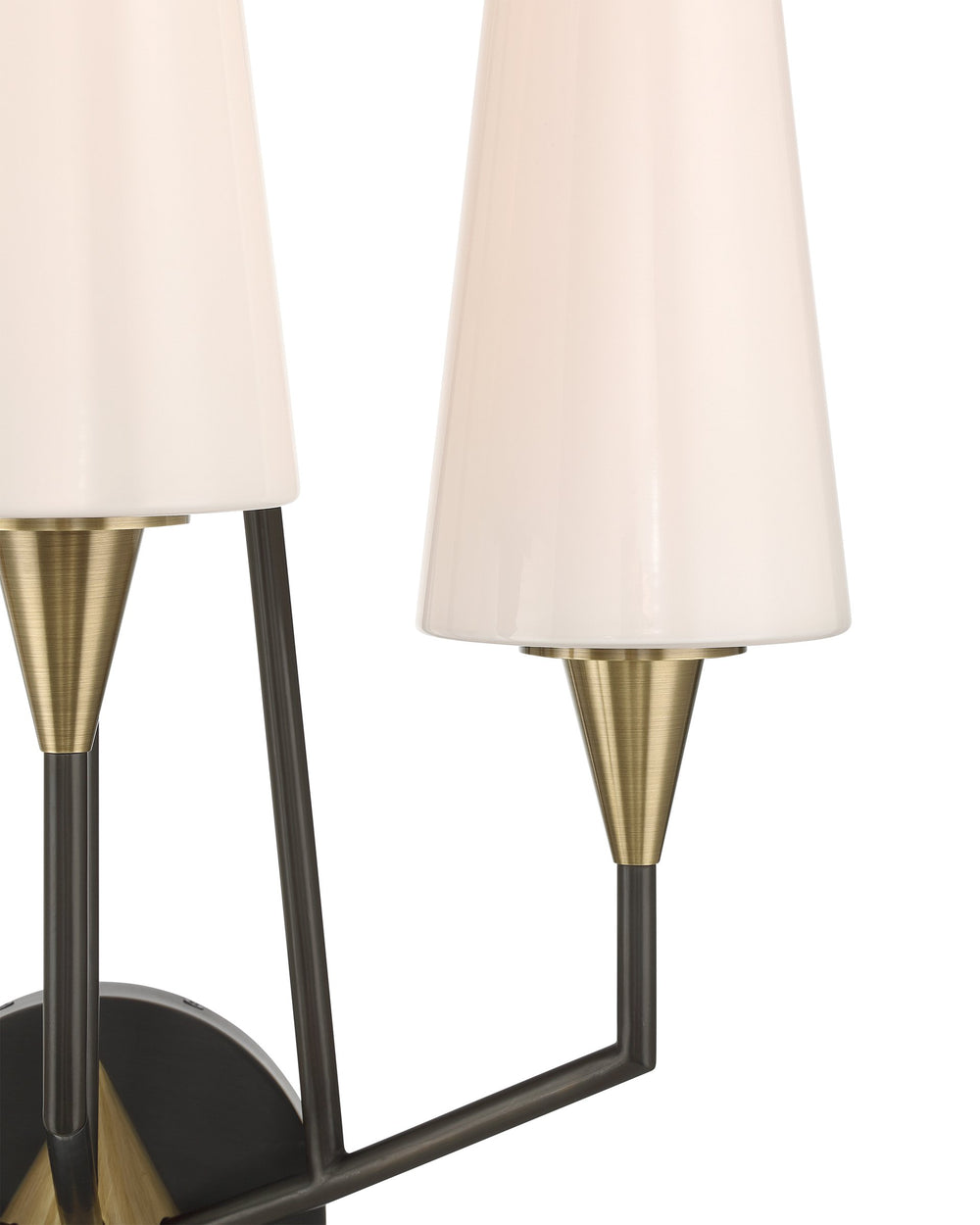 Currey & Company Hennin Angular Bronze Wall Sconce with Integrated LED for Mid-Century Modern Rooms 5000-0303