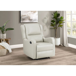 English Elm Cortland Ivory Faux Leather Recliner Chair with English Arms — Modern Comfort, Smooth Luxury Finish B062P299797