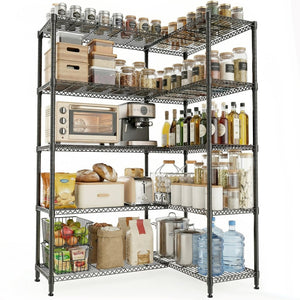 English Elm 4 Tier Carbon Steel Wire Shelving Unit 1200 Lb Capacity Garage Pantry Organizer W5386P480988