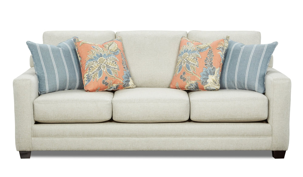 Fusion Transitional Linen Sofa With Reversible Cushions And Stylish Track Arms For Versatile Living Spaces Linen Ws,100% Polypropylene 5002-00 Treaty Linen Sofa