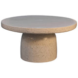 Handcrafted Terrazzo Coffee Table with Solid Wood Base - Sustainable Living Room Centerpiece