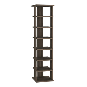 English Elm Odesto 48.7" Tall Vertical Shoe Rack with 8 Tiers – Space-Saving, Sturdy Melamine Organizer for Entryway Bedroom Closet Brown Gray 52.8 L x 17 W x 3.2 H B070P234360