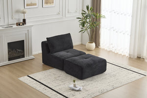 English Elm Modern Modular Memory Foam Sofa - Pet-Friendly Corduroy Sectional With Movable Ottoman & No Assembly! W3723P346964