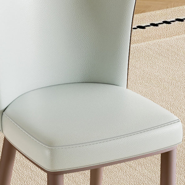 English Elm Modern PU Leather Dining Chairs with Carbon Steel Legs, Water‑Resistant, Stain‑Proof, 4-Pack for Home White W2699P338888