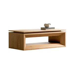 English Elm 43.3'' Wood Veneer Lift Top Coffee Table with Hidden Storage for Living Room Natural Wood W1435P453251