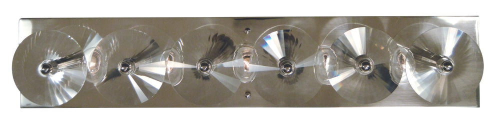 Framburg 5-light Patrice Sconce – Glamorous Vanity Strip With Scalloped Crystal Disks, Made In The Usa! Polished Nickel Metal 5009 Pn