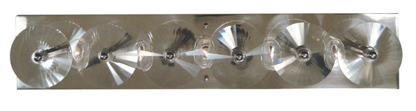 Framburg 5-light Patrice Sconce – Glamorous Vanity Strip With Scalloped Crystal Disks, Made In The Usa! Polished Nickel Metal 5009 Pn