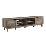 Barn Door Farmhouse TV Stand with Storage Cubbies and Barn Doors for Modern Living Room Style