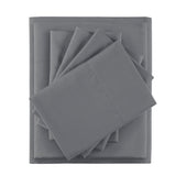 Intelligent Design Microfiber Casual Sheet Set with Side Storage Pockets ID20-1914 Charcoal