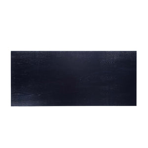 English Elm Rockaway 71" Dining Table with Beveled Top, Solid Ash Wood Frame, Seats 8, Modern Grain Finish Black B365S00092