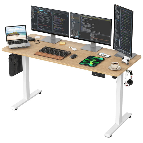 English Elm Stary Electric Standing Desk - Ergonomic Adjustable Height Home Office Desk With Modern Wood Finish T3623P339400-GIGA