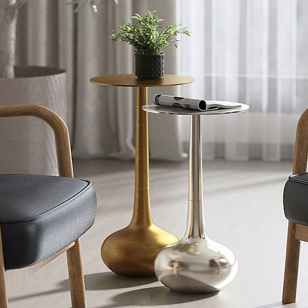 Worldwide Home Furnishings Sylas-2pc Accent Table Set - Handcrafted Antique Gold & Silver Finish For Stylish Home Decor Antique Gold,Silver Metal 501-100gl_Ch