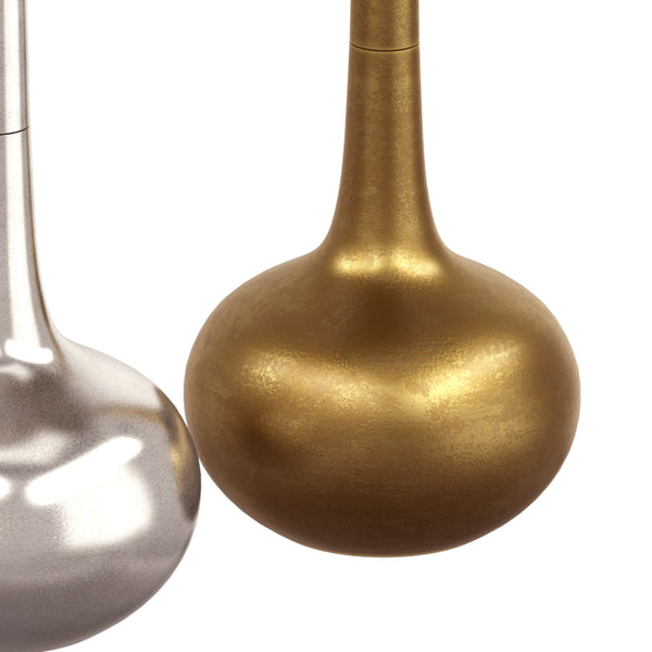 Worldwide Home Furnishings Sylas-2pc Accent Table Set - Handcrafted Antique Gold & Silver Finish For Stylish Home Decor Antique Gold,Silver Metal 501-100gl_Ch