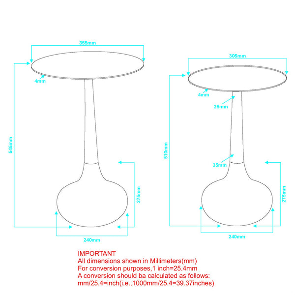 Worldwide Home Furnishings Sylas-2pc Accent Table Set - Handcrafted Antique Gold & Silver Finish For Stylish Home Decor Antique Gold,Silver Metal 501-100gl_Ch